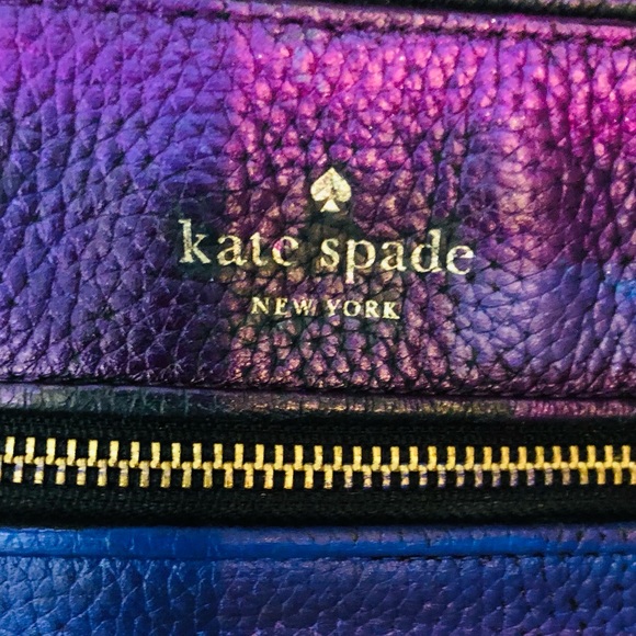 Kate Spade NY Metallic Mult Color Leather Crossbody Bag CUSTOM DESIGN Authentic - Picture 11 of 14